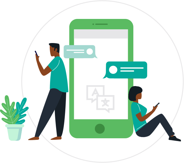 Automated guest and staff communication on mobile devices (illustration)